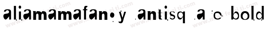 aliamamafangyuantisquare bold字体转换